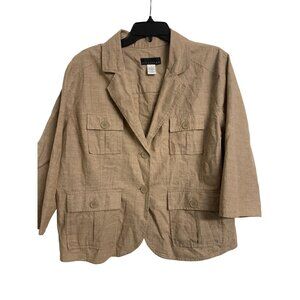 Attention Cotton Cropped‎ Lightweight Blazer Size XL